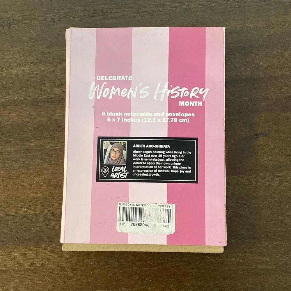 Artist Abeer Abo-Shihata Women’s History Month 8 Blank Notecards and Envelopes